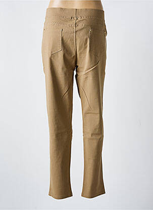 Jegging tissage popeline taille normale marron CHRISTY femme