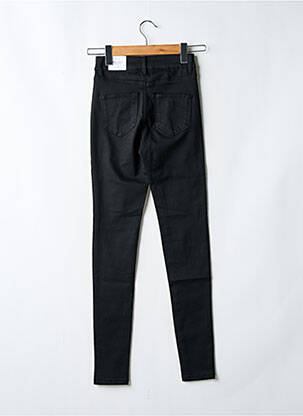Pantalon slim tissage popeline taille haute noir VILA femme