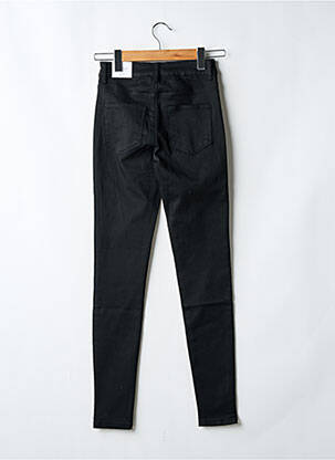 Pantalon slim tissage popeline taille haute noir VILA femme