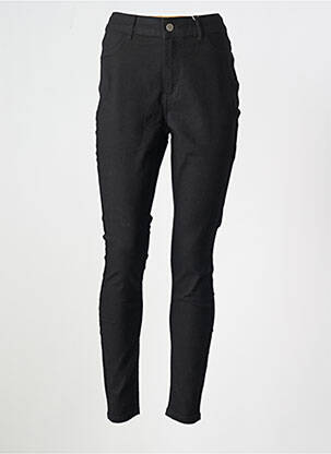 Pantalon slim tissage popeline taille normale noir VILA femme
