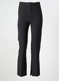 Pantalon droit tissage crêpe taille normale noir GRACE & MILA femme