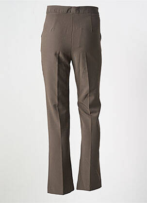 Pantalon droit tissage crêpe taille normale vert GRACE & MILA femme