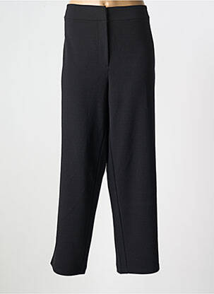 Pantalon droit fermeture zippée sous rabat avec crochet taille normale noir EVOKED VILA femme