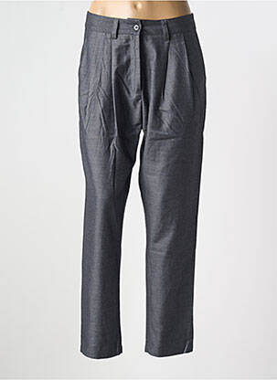 Pantalon droit tissage popeline taille normale gris ARTLOVE femme