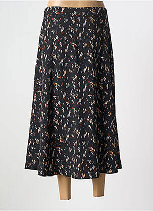Jupe longue imprimé fantaisie noir ARTLOVE femme