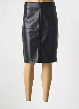 Jupe mi-longue fermeture zip latéral noir EVOKED VILA femme