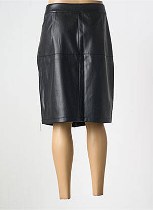 Jupe mi-longue fermeture zip latéral noir EVOKED VILA femme