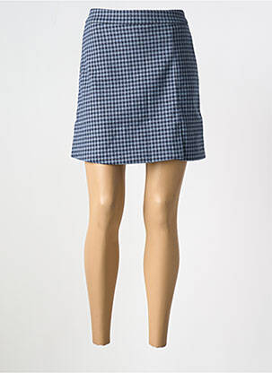 Jupe courte coupe droite bleu ARTLOVE femme