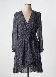 Robe mi-longue imprimé fantaisie manches longues noir ARTLOVE femme