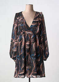 Robe courte manches longues manches longues noir MOLLY BRACKEN femme