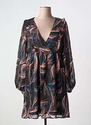 Robe courte manches longues manches longues noir MOLLY BRACKEN femme
