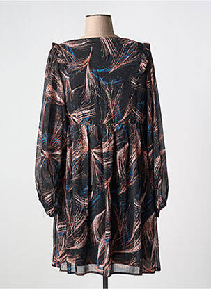 Robe courte coupe fluide manches longues noir MOLLY BRACKEN femme