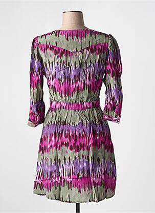Robe mi-longue manches 3/4 manches 3/4 violet LA PETITE ETOILE femme