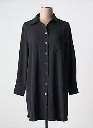 Robe courte manches longues manches longues noir GRACE & MILA femme