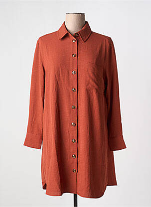 Robe courte manches longues manches longues orange GRACE & MILA femme