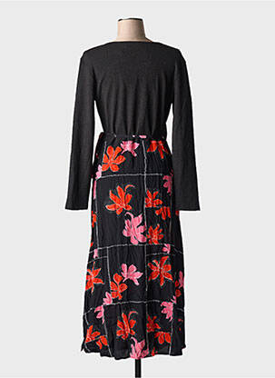 Robe longue manches longues manches longues noir DESIGUAL femme