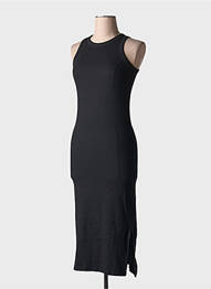 Robe mi-longue sans manche sans manche noir TIFFOSI femme