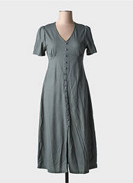 Robe mi-longue manches courtes manches courtes vert TIFFOSI femme