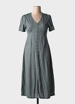 Robe mi-longue manches courtes manches courtes vert TIFFOSI femme