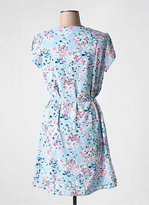 Robe courte manches courtes manches courtes bleu EMMA ELLA femme