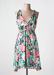Robe mi-longue coupe fluide sans manche noir HF WOMAN COLLECTION femme