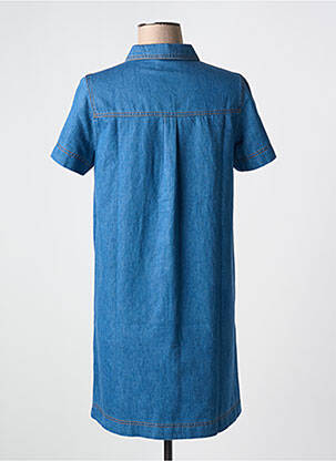 Robe courte manches courtes manches courtes bleu MAJOLICA femme