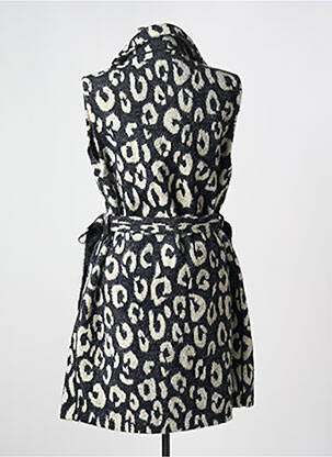 Manteau long coupe cintrée sans capuche noir CARLA GIANNINI femme