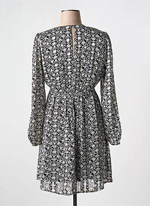 Robe courte manches longues manches longues noir MAJOLICA femme