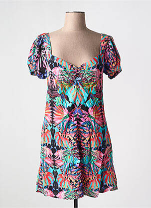 Robe courte manches courtes manches courtes rose DESIGUAL femme
