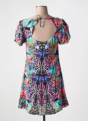 Robe courte manches courtes manches courtes rose DESIGUAL femme