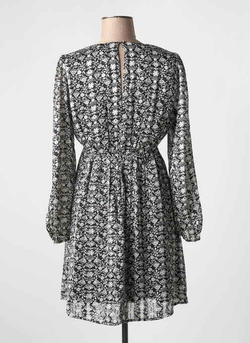 Robe courte manches longues manches longues noir MAJOLICA femme