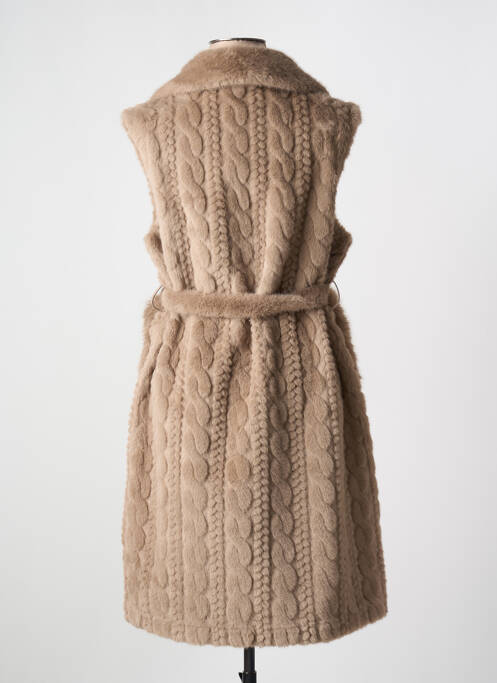 Manteau long marron MIN SWEET pour femme