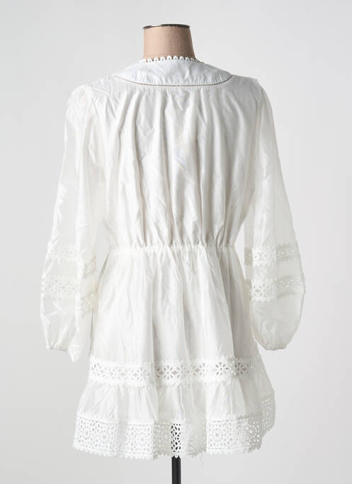 Robe courte blanc GOLDEN LIVE pour femme