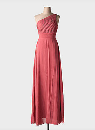 Robe longue tissage crêpe sans manche rose EVA & LOLA femme