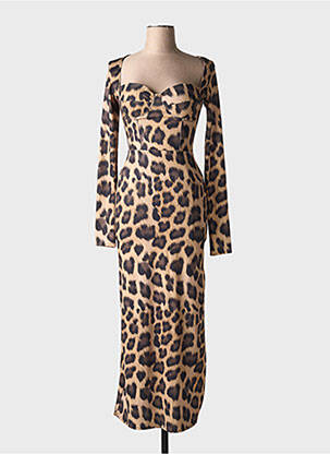 Robe longue manches longues manches longues beige MAXMILA femme