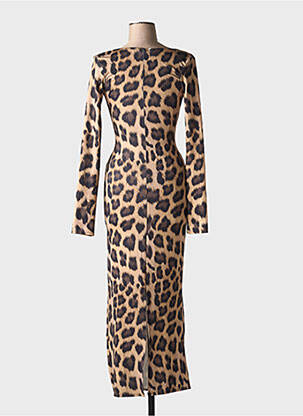 Robe longue manches longues manches longues beige MAXMILA femme