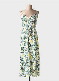 Robe longue manches bretelles ajustables fines bretelles vert TIFFOSI femme