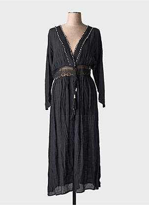 Veste kimono manches longues noir MC LORENE femme