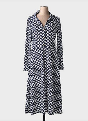 Robe longue manches longues manches longues bleu MORAGN femme
