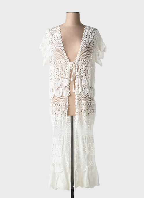 Gilet manches courtes blanc MC LORENE pour femme