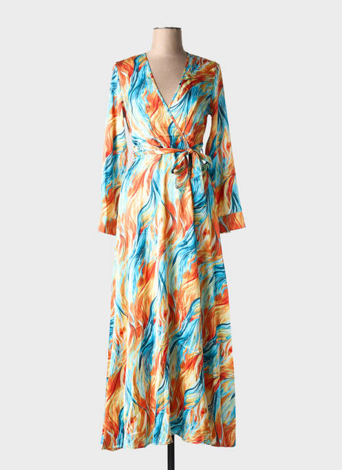 Robe longue orange HF WOMAN COLLECTION pour femme