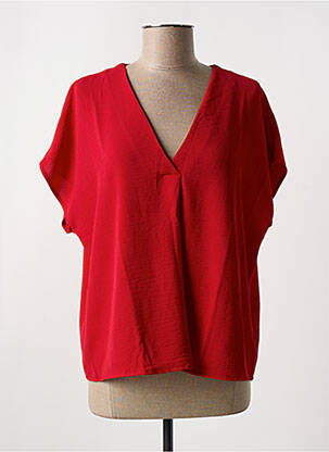 Top coupe fluide manches courtes rouge TIFFOSI femme