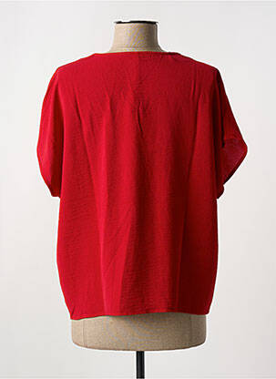 Top tissage crêpe manches courtes rouge TIFFOSI femme