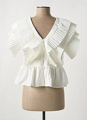 Top manches courtes manches courtes blanc GOLDEN LIVE femme