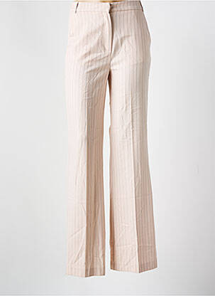 Pantalon droit stretch taille normale beige MORGAN femme