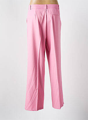 Pantalon large tissage popeline taille normale rose GOLDEN LIVE femme