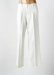 Pantalon large tissage popeline taille normale blanc GOLDEN LIVE femme