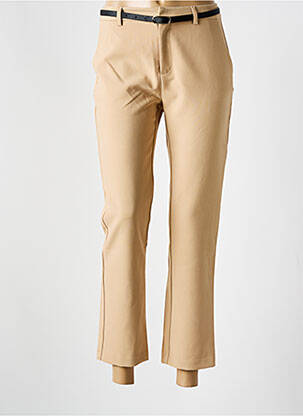 Pantalon 7/8 stretch taille normale beige TIFFOSI femme