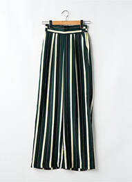 Pantalon large tissage popeline taille normale vert TIFFOSI femme