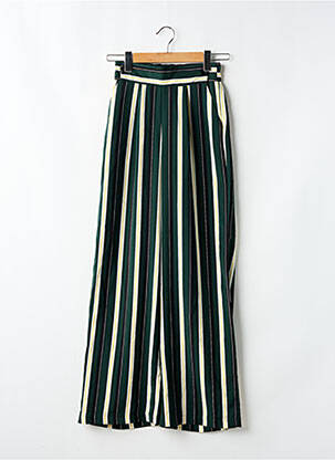Pantalon large tissage popeline taille normale vert TIFFOSI femme